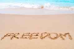自由词手画沙子夏天海滩