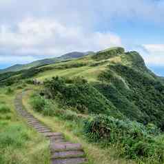 美丽的草原草原桃园谷caoling山