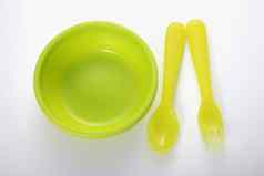 黄色的塑料碗