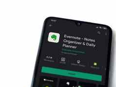 evernote应用程序玩商店页面显示黑色的移动