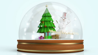 雪水晶球圣诞节内容呈现