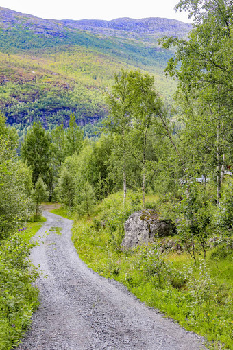 徒步旅行小道令人难以置信的色彩斑斓的山hemsedal<strong>挪威</strong>