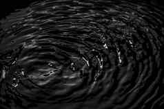 放松时间停止水背景黑色的音调振动复制空间