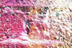 纹理色彩斑斓的涂鸦油漆Conrete砖墙