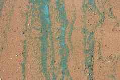 桑迪纹理背景湿河沙子绿松石条纹泡沫概念环境