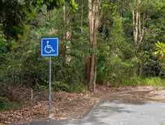 轮椅停车标志布什