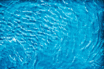 蓝色的<strong>水纹</strong>理摘要背景游泳池波设计