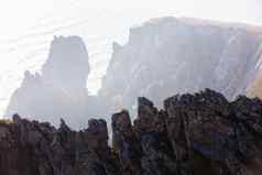 西霍特-阿林生物圈储备primorsky领土风景如画的岩石蓝色的海