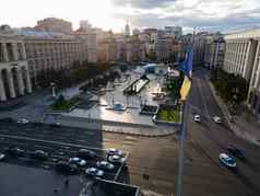 独立广场基辅乌克兰迈丹空中视图