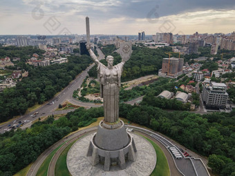 空中视图祖国纪念碑基辅乌克兰