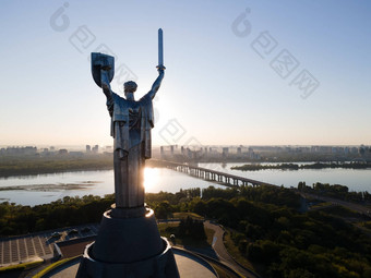 纪念碑<strong>祖国</strong>早....基辅乌克兰空中视图