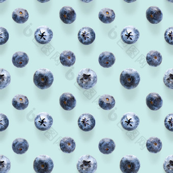 时尚的无缝的模式蓝莓蓝莓模式孤立的蓝色的背景