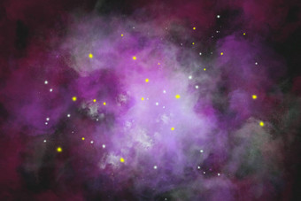 星云星星紫罗兰色的语气宇宙数字插图