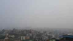 城市景观空中视图发达国家摩天大楼建筑灰尘
