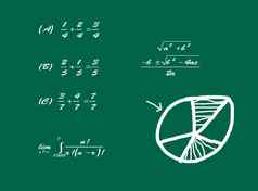 绿色黑板非洲学校数学问题