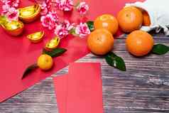 中国人一年橙色提供红色的信封翻译