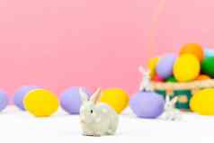 复活节一天兔子兔子装饰鸡蛋