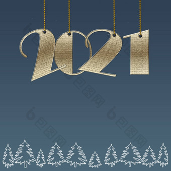 快乐一年快乐圣诞节优雅的黄金问候卡光简约文本模板