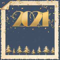 快乐一年快乐圣诞节优雅的黄金问候卡光简约文本模板