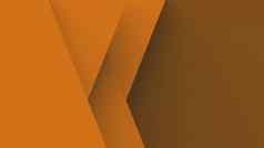 摘要橙色背景基本几何重叠影子插图渲染