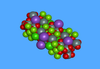 闪石<strong>分子</strong>模型原子