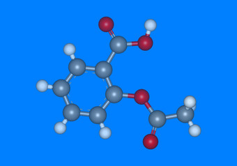 乙基水杨酸<strong>分子</strong>模型原子