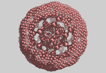 巴基球分子模型原子