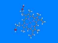 亚铁血红素分子模型原子