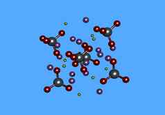 硅酸盐分子模型原子