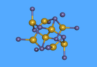 黄铁矿分子模型原子