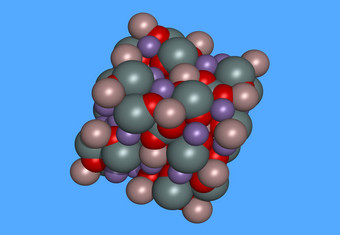 spessartin<strong>分子</strong>模型原子