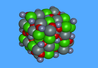 乌瓦罗维特<strong>分子</strong>模型原子