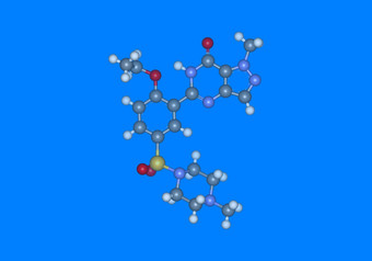 伟哥<strong>分子</strong>模型原子