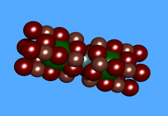 钇钡库普费尔氧化物分子模型原子
