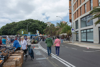 圣诞老人克鲁兹tenerife西班牙城市市场