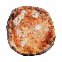margherita披萨烤食物孤立的白色