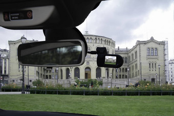 <strong>行车记录仪</strong>车相机视图挪威议会奥斯陆诺瓦