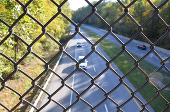 金属栅栏高速公路路汽车