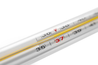 汞温度计显示正常的人类温度