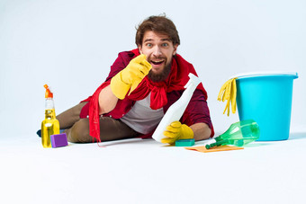 更清洁的洗地板服务做家务卫生生活方式家务