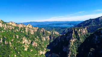 空中视图<strong>山水</strong>储层<strong>背景</strong>美丽的蓝色的天空