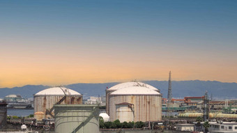 石油炼油厂石化植物工厂大阪日本