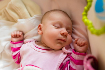特写镜头新生儿婴儿睡觉