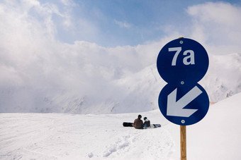 滑雪跑道阿尔卑斯山脉