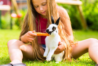 快乐孩子兔子宠物首页花园