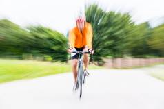 快体育运动骑自行车自行车运动模糊