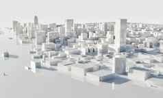摩天大楼大都市城市单色体系结构业务城市计划概念低多边形城市景观场景蓝图大型项目主题复制空间插图呈现