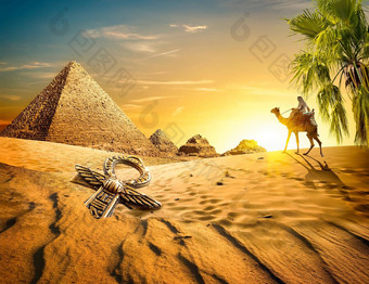金字塔安卡沙漠