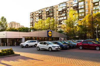 利德尔超市标志利德尔商店布加勒斯特罗马尼亚