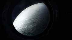 灰色的表面月亮汽门宇宙飞船